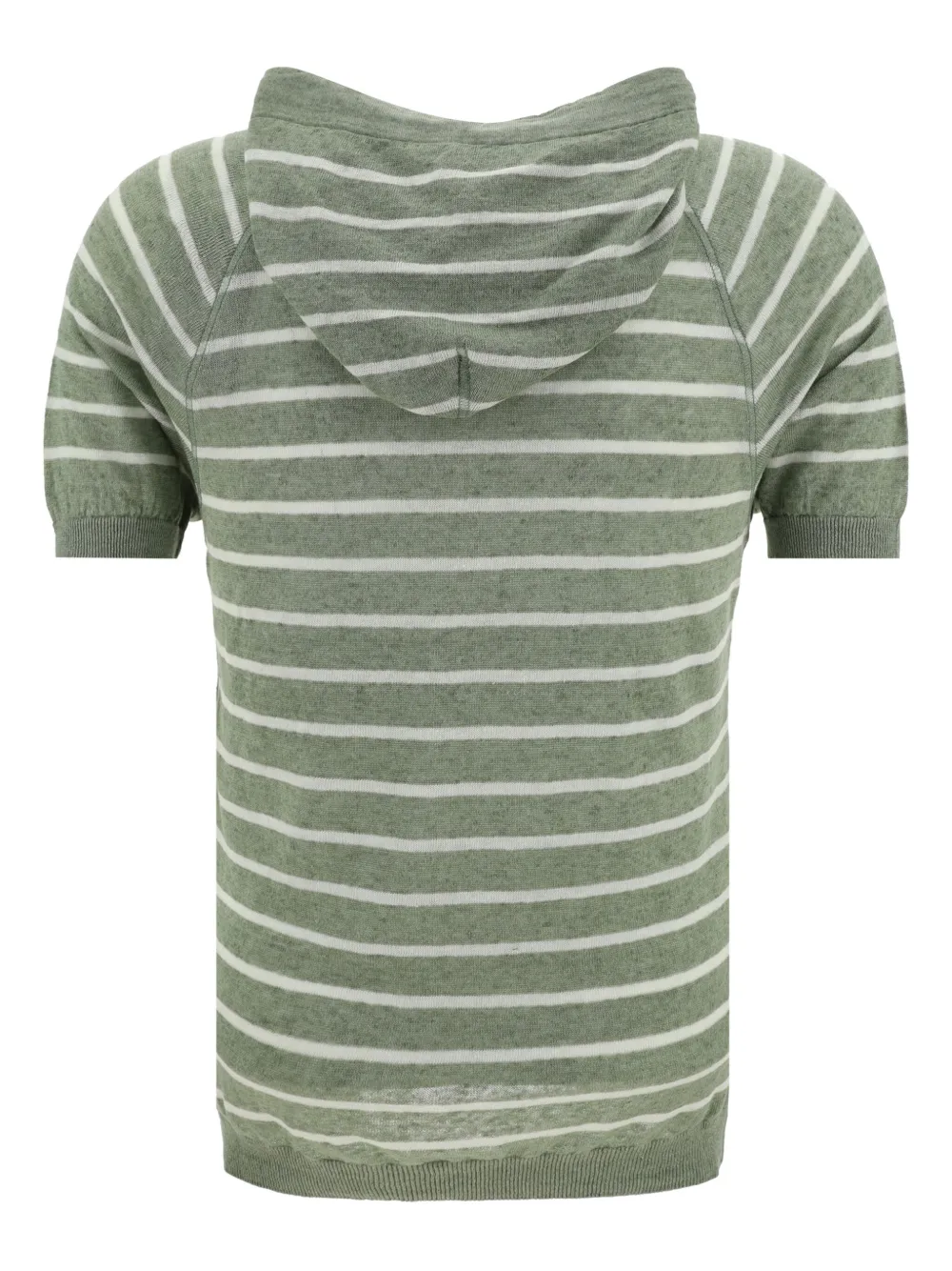 Paul & Shark striped linen hoodie - Groen