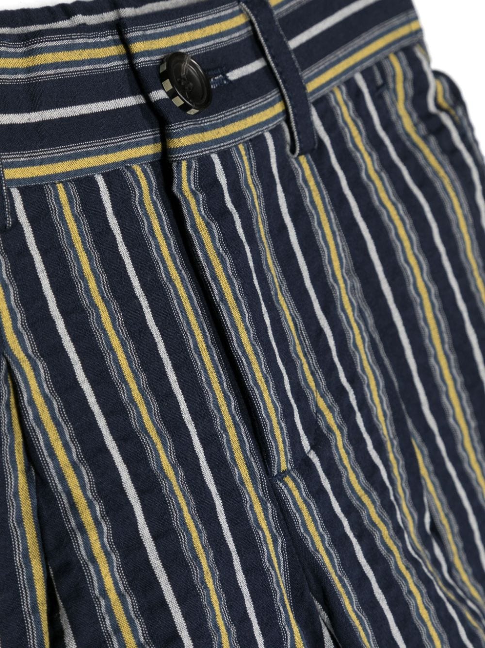 Shop Scotch & Soda Striped Cotton Bermuda Shorts In Blue