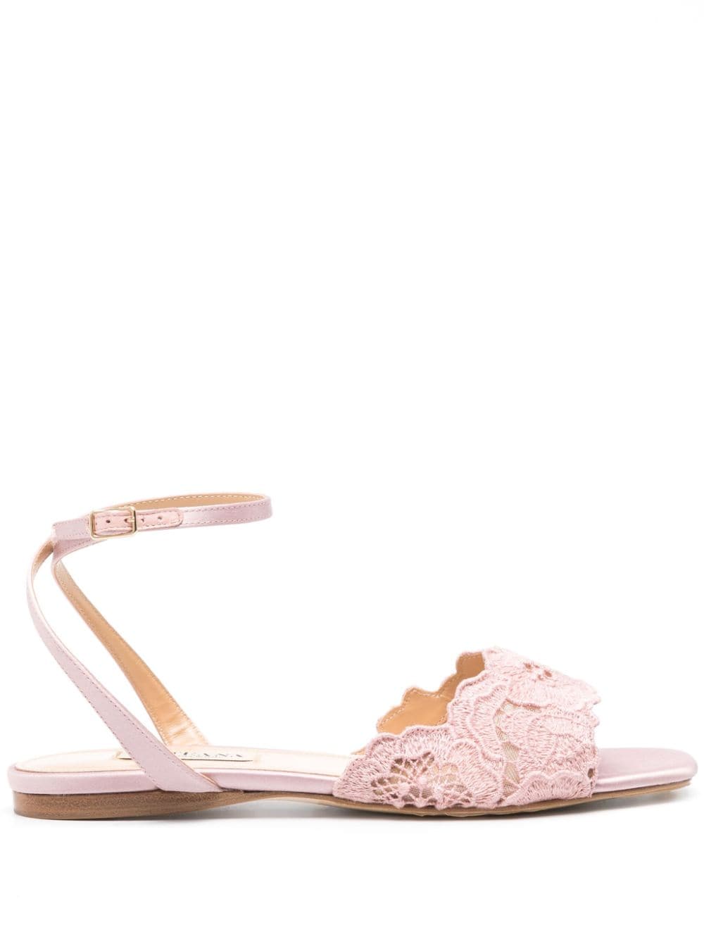 Arteana Floral-lace Strap Sandals In Pink