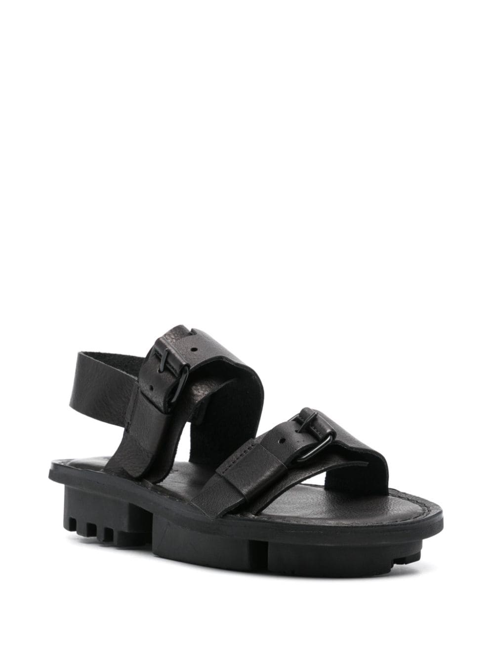 Shop Trippen Review Leather Sandals In Black