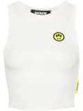 BARROW logo-print cropped top - White