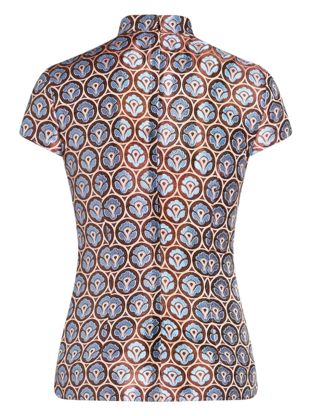 ETRO floral-jacquard short-sleeve top Women