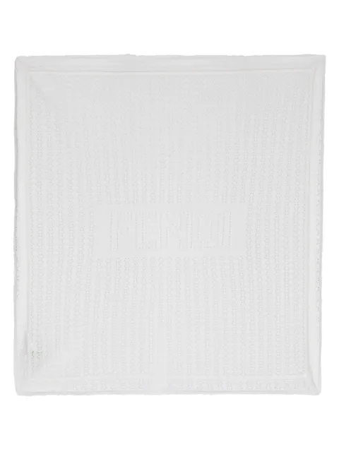 Fendi Kids pointelle-knit scallop blanket