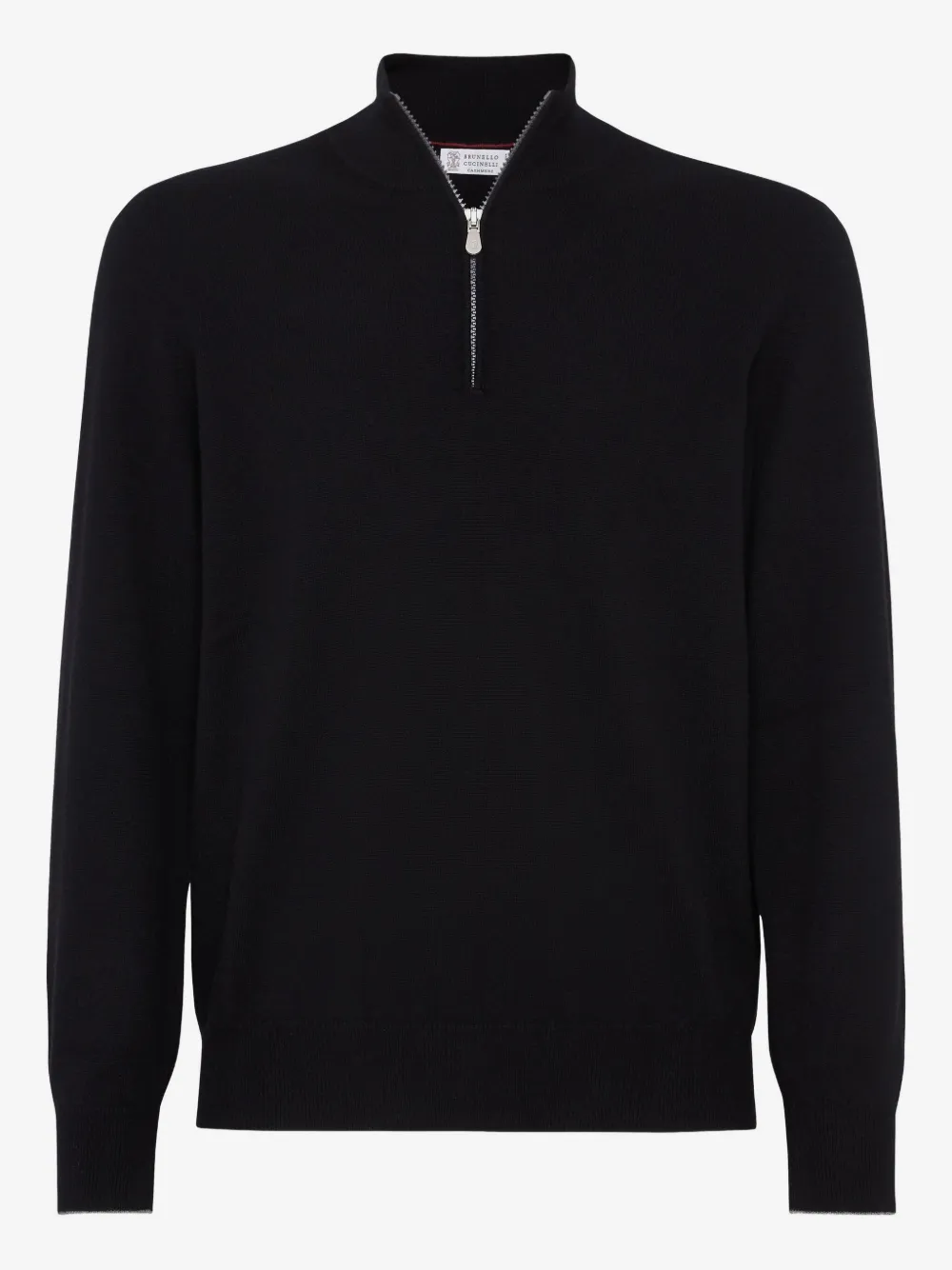 Brunello Cucinelli cashmere half-zip sweater | Black | Image 1