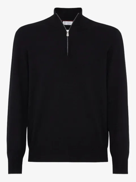 Brunello Cucinelli cashmere half-zip sweater