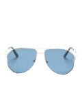 Cartier Eyewear Santos de Cartier pilot-frame sunglasses - Silver