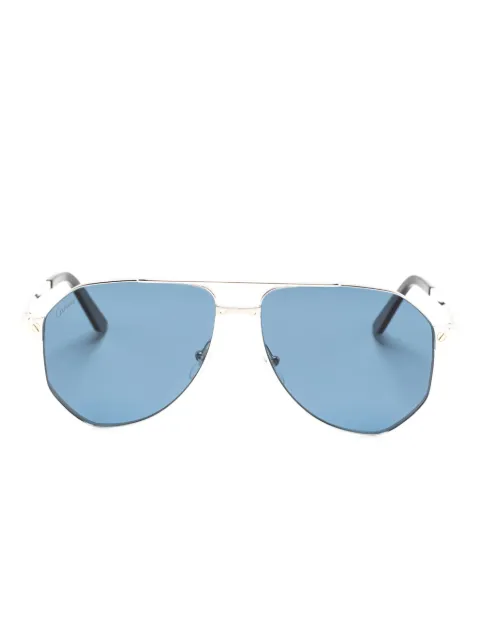 Cartier Eyewear Santos de Cartier pilot-frame sunglasses