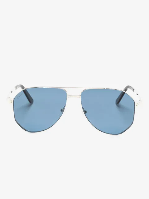 Cartier Eyewear Santos de Cartier pilot-frame sunglasses
