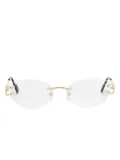 Cartier Eyewear oval-frame glasses - Gold