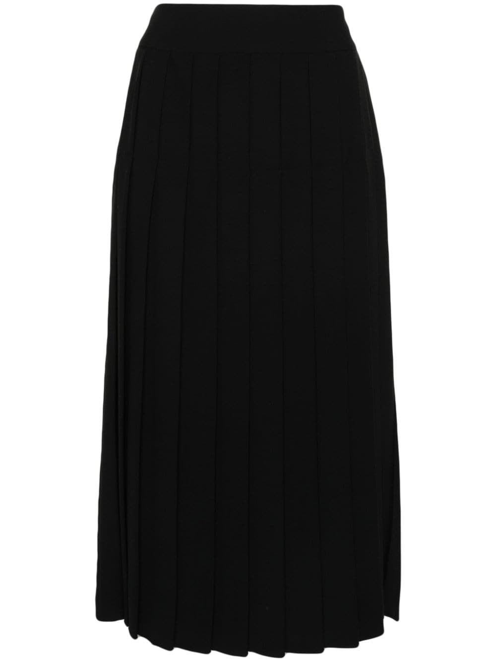 Shop P.a.r.o.s.h Panty Pleated Midi Skirt In Black