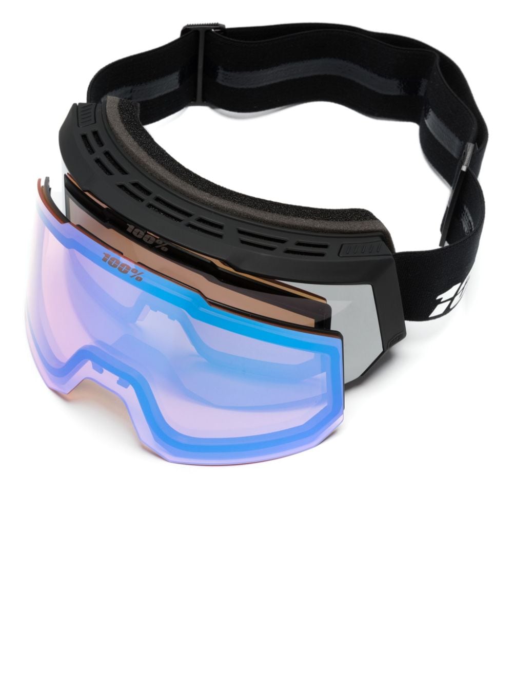 100% Eyewear Snowcraft S skibril met spiegelglazen - Zwart