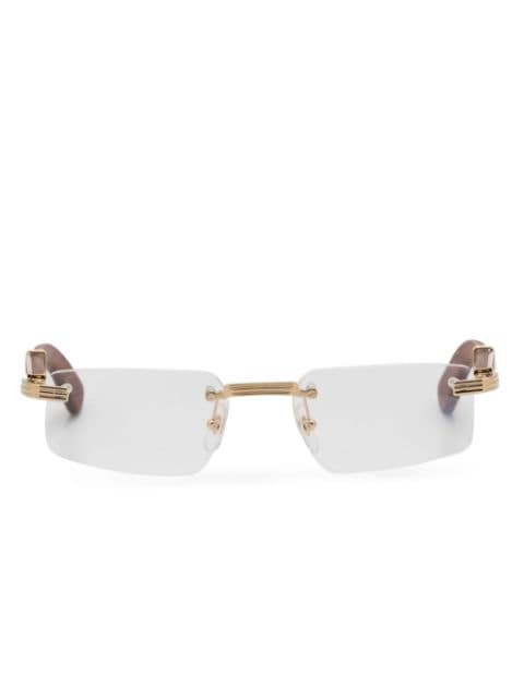 Cartier Eyewear نظارة بتصميم مستطيل وبدون إطار
