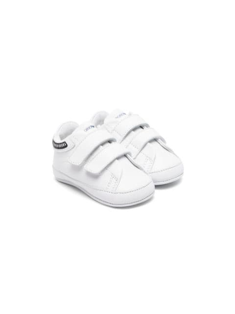 Emporio Armani Kids touch-strap leather sneakers