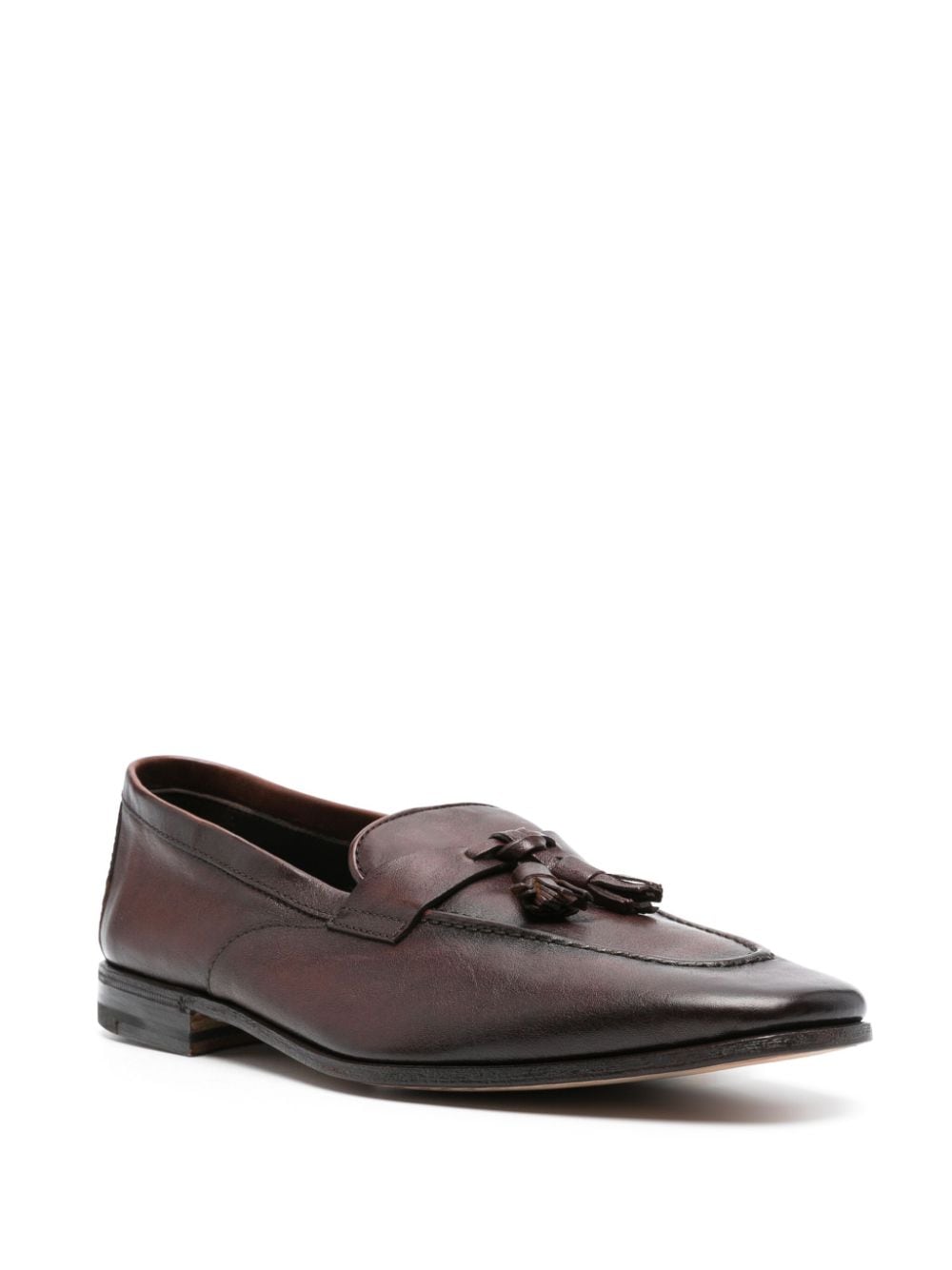 Shop Henderson Baracco Tassel-detailed Leather Loafers In Brown
