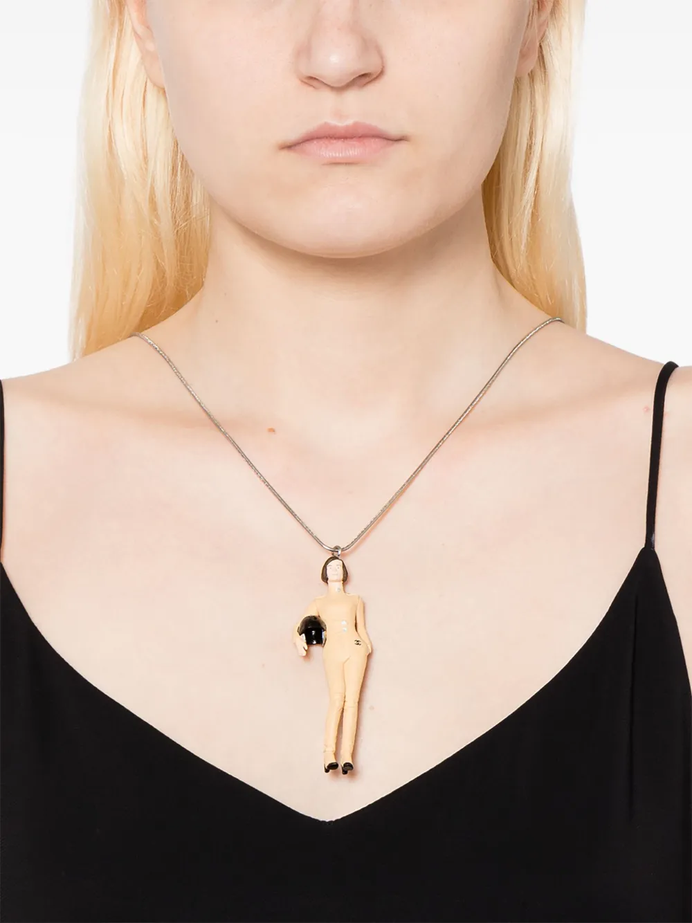 CHANEL Pre-Owned Halsketting met hanger - Beige