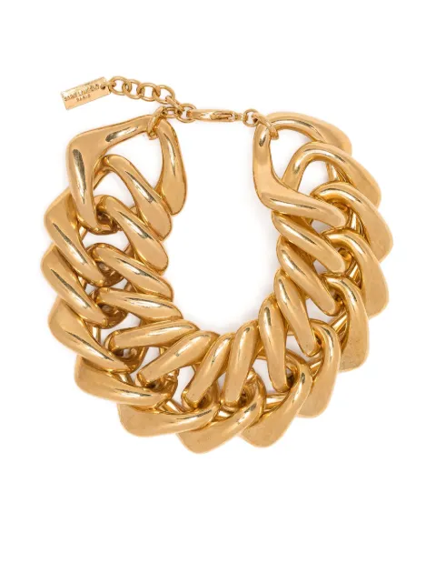 Saint Laurent Pre-Owned curb-chain chunky bracelet