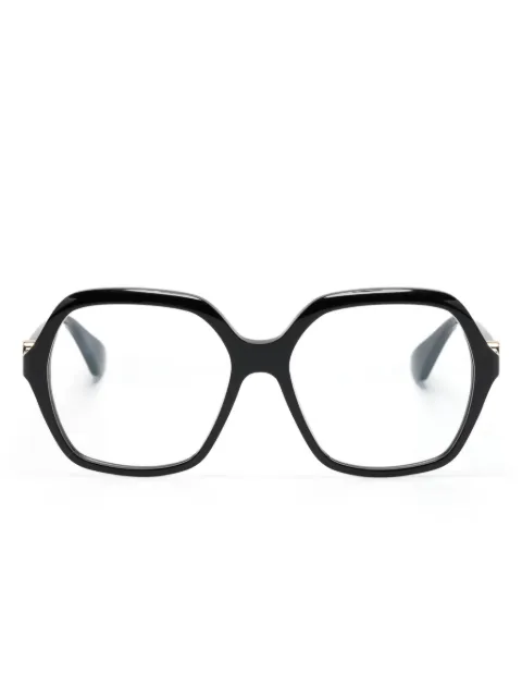 Cartier Eyewear logo-plaque oversize-frame glasses