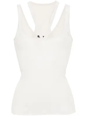 【ROALA】Courrèges リブ タンクトップ ホワイト S Courrèges 90's リブ タンクトップ | ホワイト | FARFETCH JP