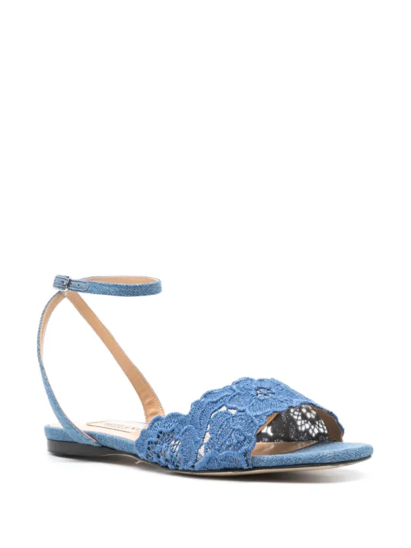 Arteana floral-lace Strap Sandals Blue FARFETCH PH