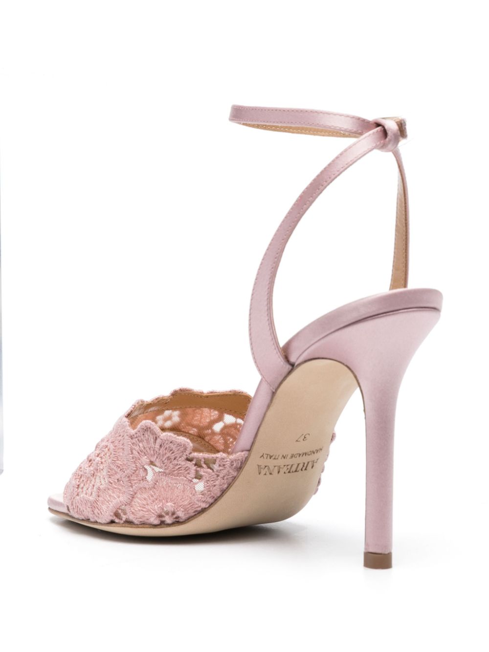 Arteana floral-lace strap 105mm sandals Pink