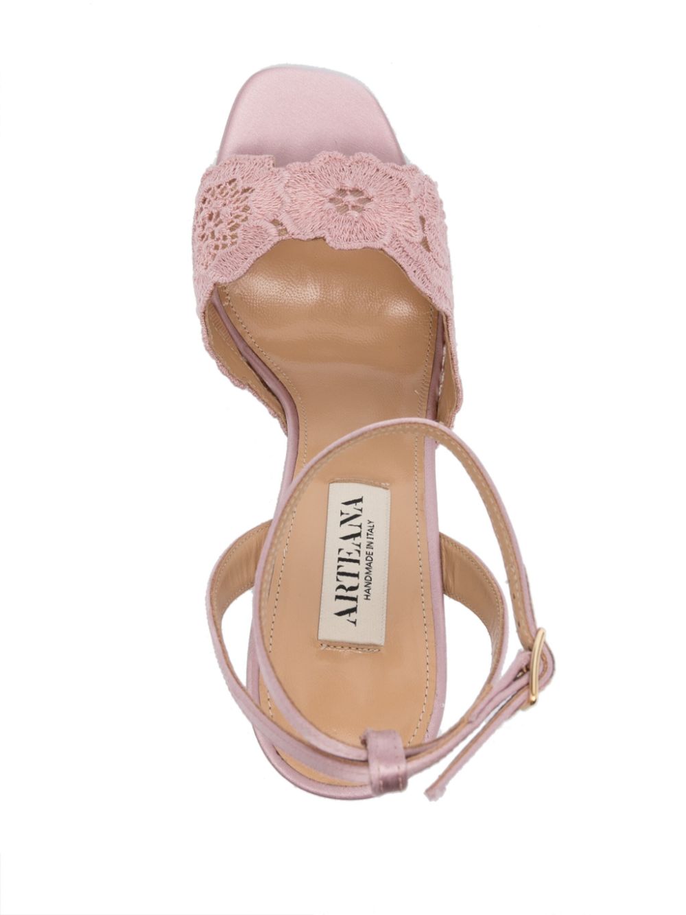 Arteana floral-lace strap 105mm sandals Pink