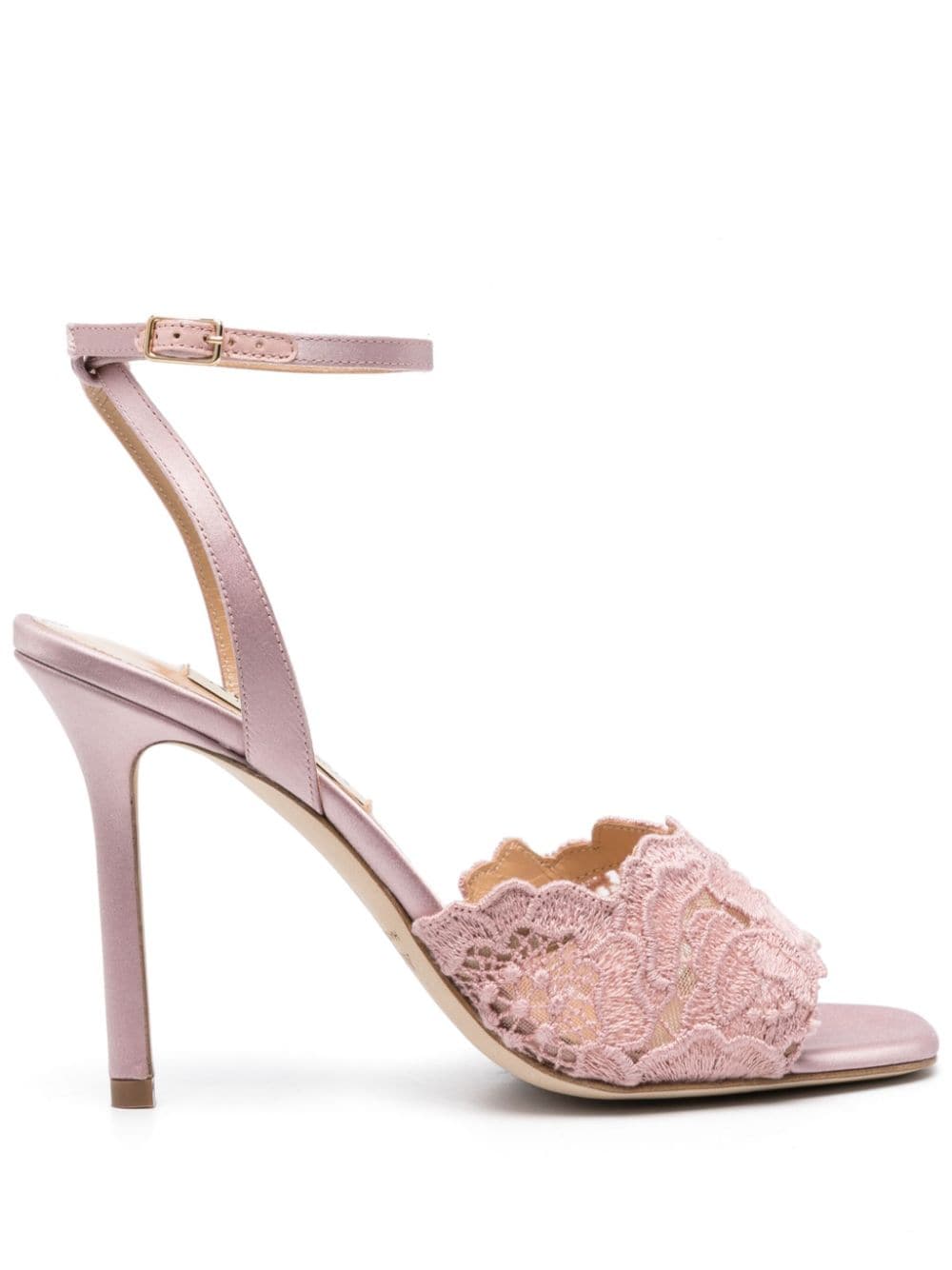 Arteana Floral-lace Strap 105mm Sandals In Pink