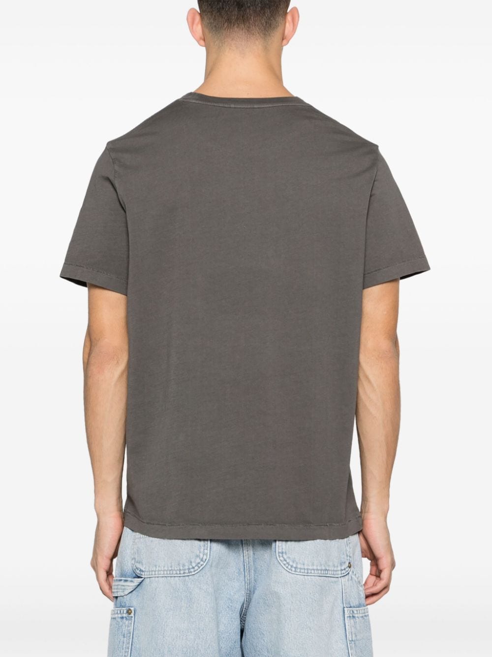 Shop Parajumpers Logo-patch Cotton T-shirt In 灰色
