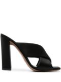 Paris Texas Dafne 110mm satin mules - Black