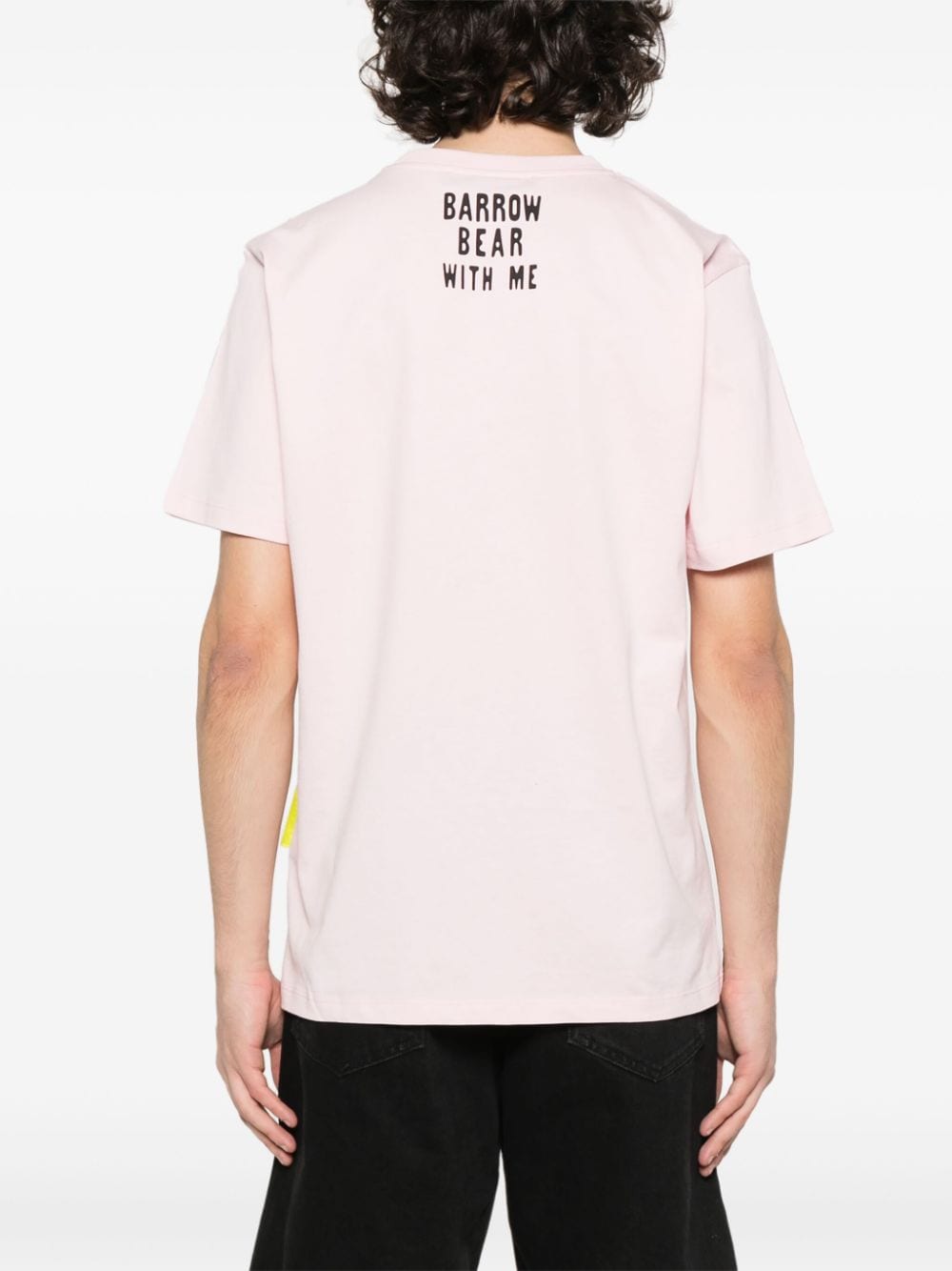 Shop Barrow Logo-print Cotton T-shirt In Pink