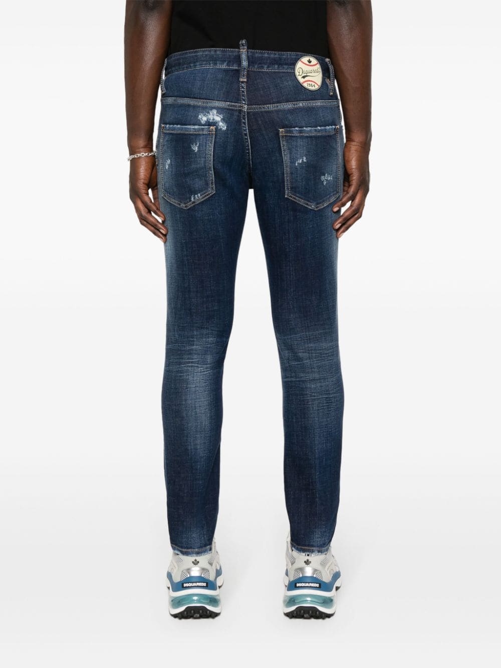 Shop Dsquared2 Skater Skinny Jeans In Blue