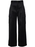 sacai high-waist wide-leg cargo pants - Blue