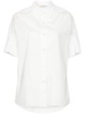 Gentry Portofino sheer-panel cotton shirt - White