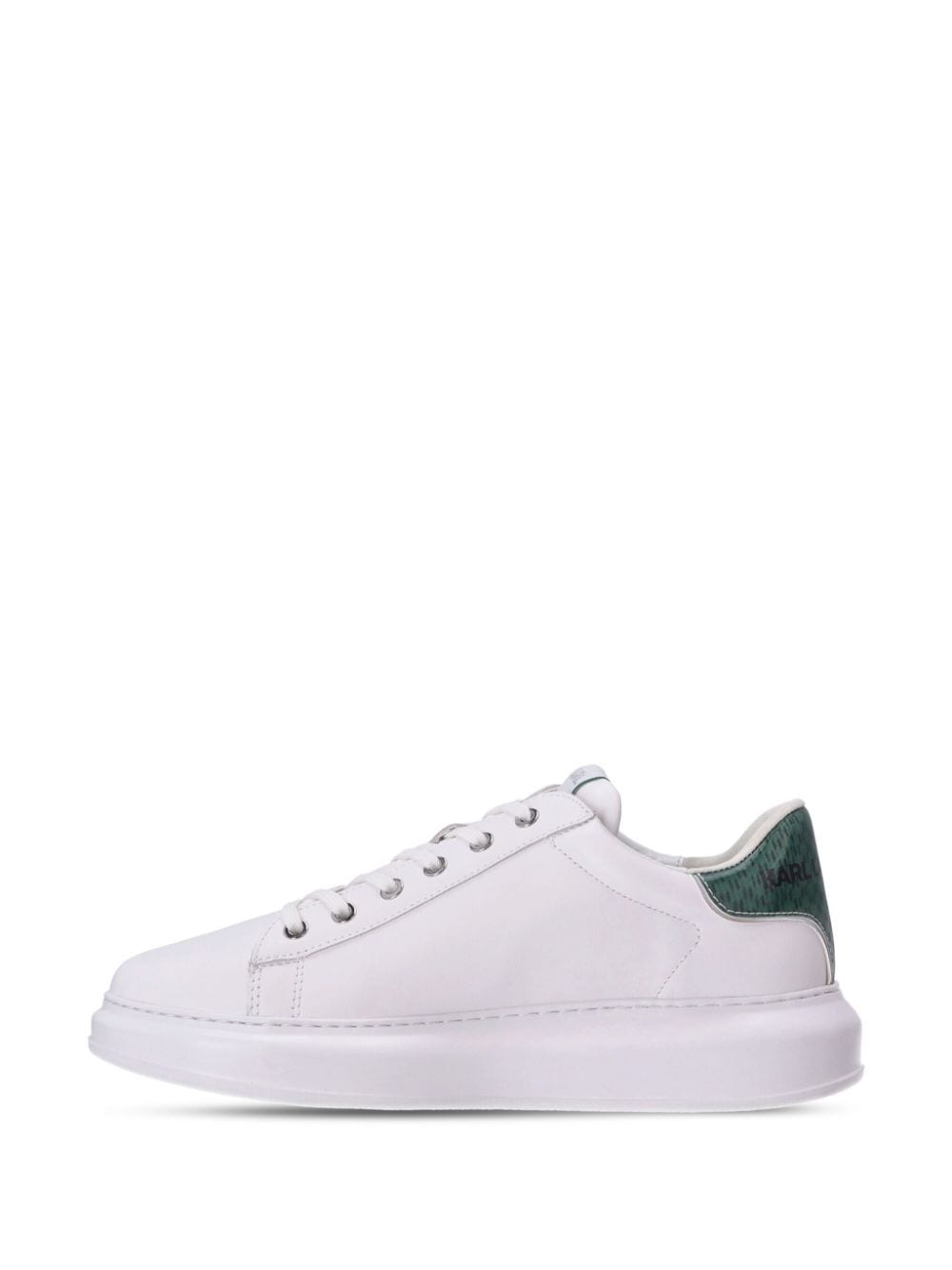 Shop Karl Lagerfeld Kapri Leather Sneakers In White