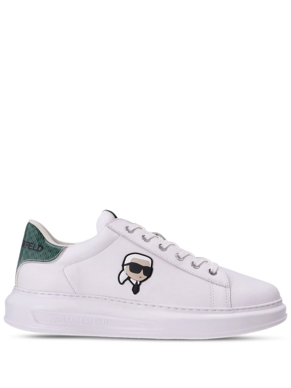 Karl Lagerfeld Kapri Leather Trainers In White