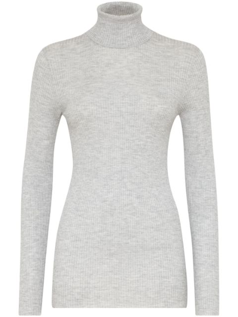 Brunello Cucinelli ribbed-knit roll-neck jumper Women