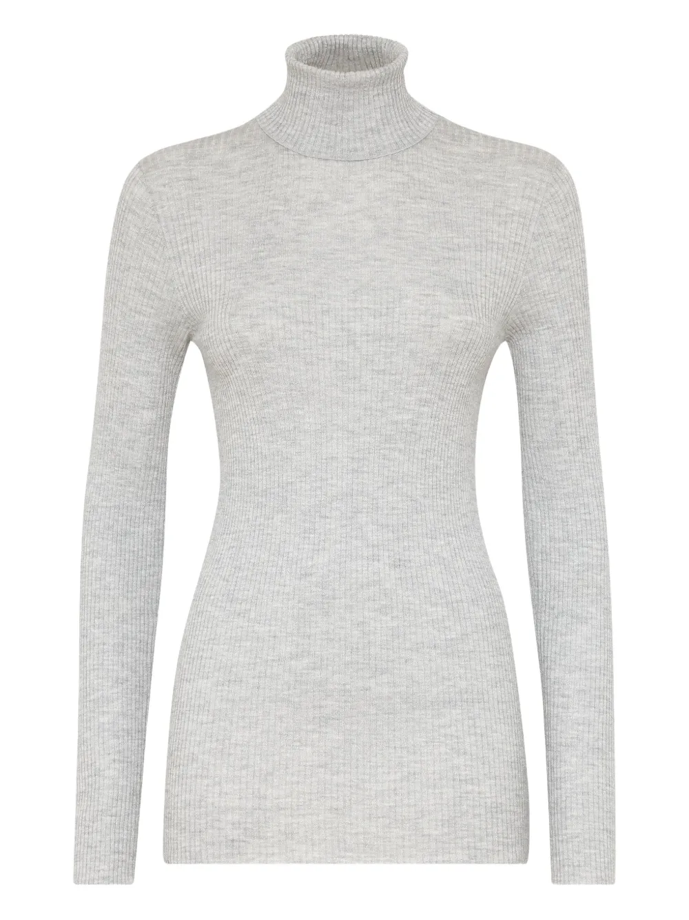 Brunello Cucinelli ribbed-knit roll-neck jumper | Grey | Image 1