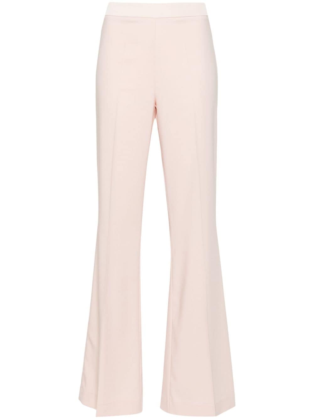mid-rise flared cady trousers
