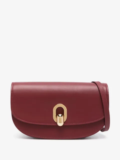 Savette  Tondo Crescent leather crossbody bag