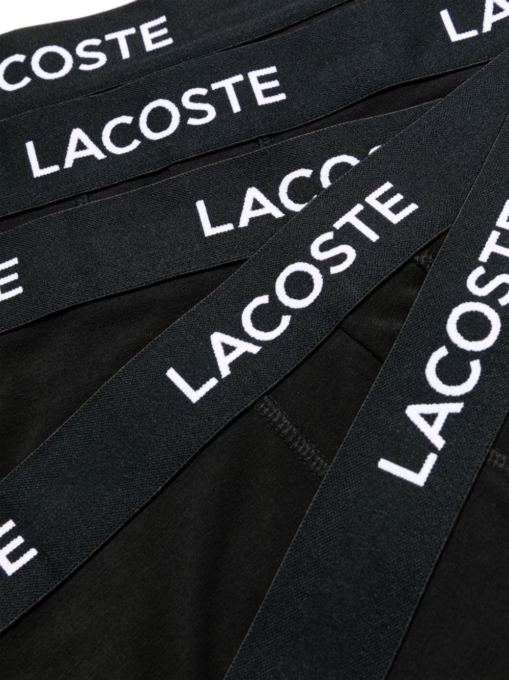 Shop Lacoste Logo-print Cotton Boxers (set Of Five) In 黑色