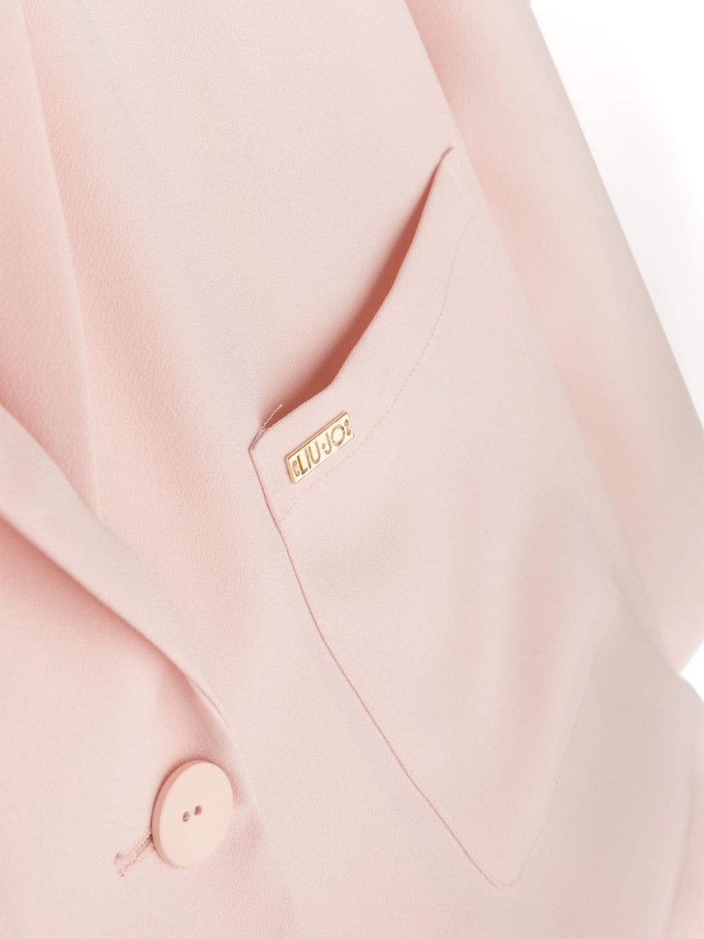 Shop Liu •jo Logo-plaque Single-breasted Blazer In Pink