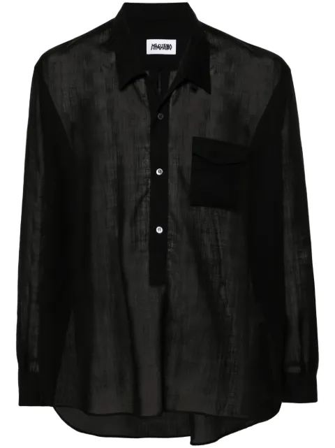 Magliano Folk semi-sheer shirt