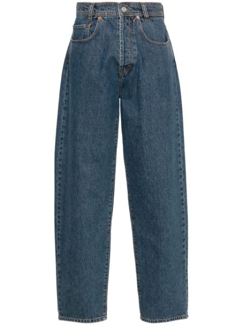 Magliano Calça jeans wide leg de cintura média