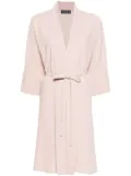 DRHOPE crepe belted coat - Pink