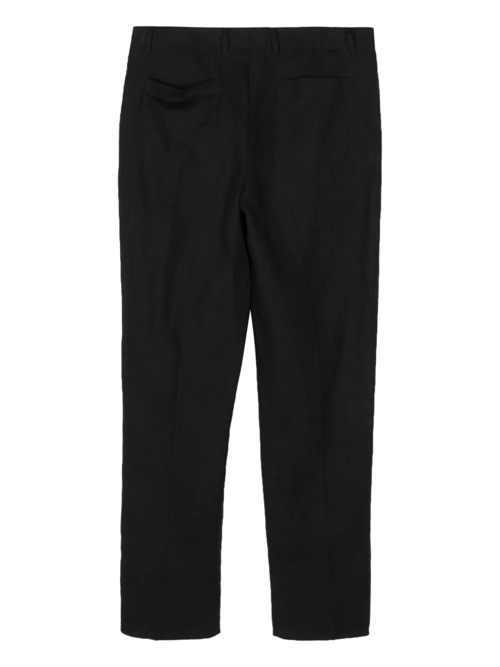 Lardini Eqatos linen tapered trousers - Zwart