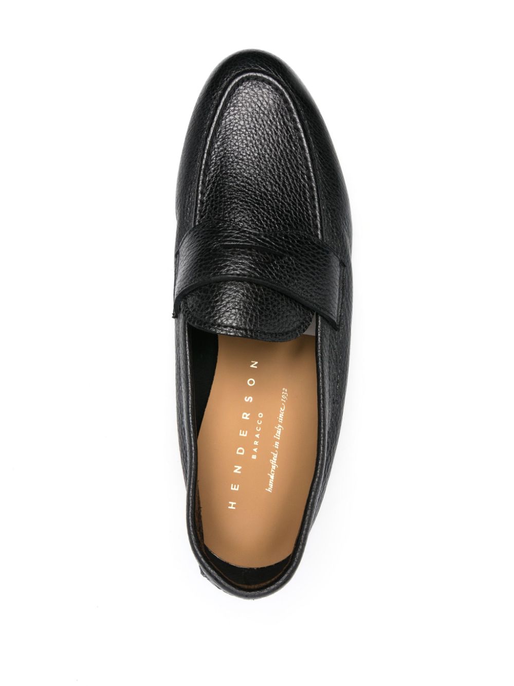 HENDERSON BARACCO GRAINED LEATHER LOAFERS 