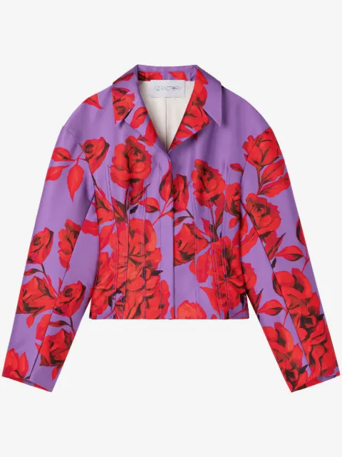 AZ FACTORY Hibiscus-print cropped jacket