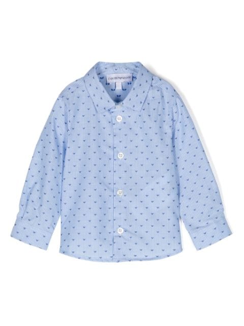 Emporio Armani Kids chemise en coton à logo imprimé