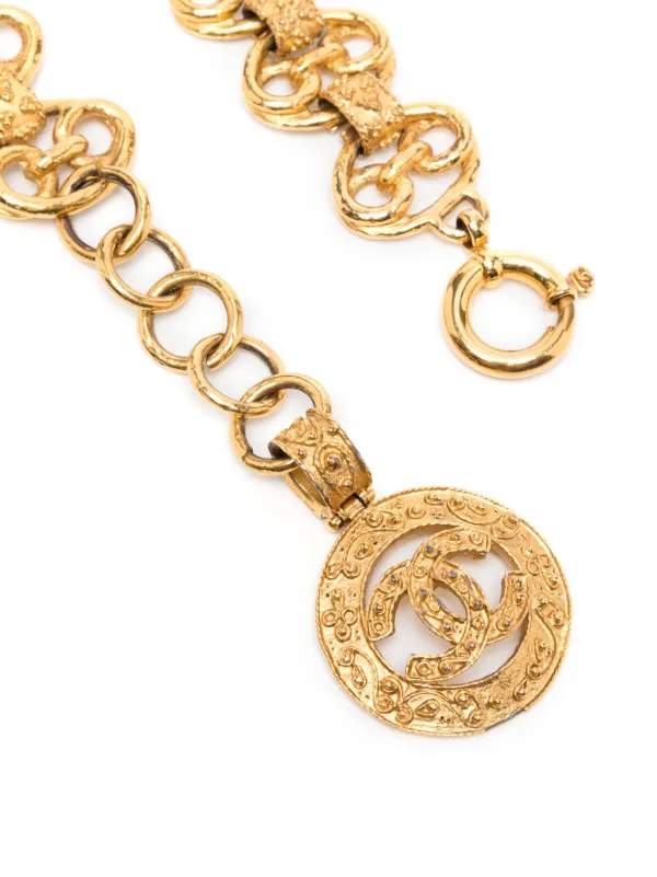 CHANEL Pre Owned CC charm Chain Belt Gold FARFETCH TR