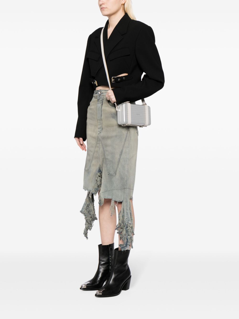 Pre-owned Dior X Rimowa Personal Clutch Bag In Silver