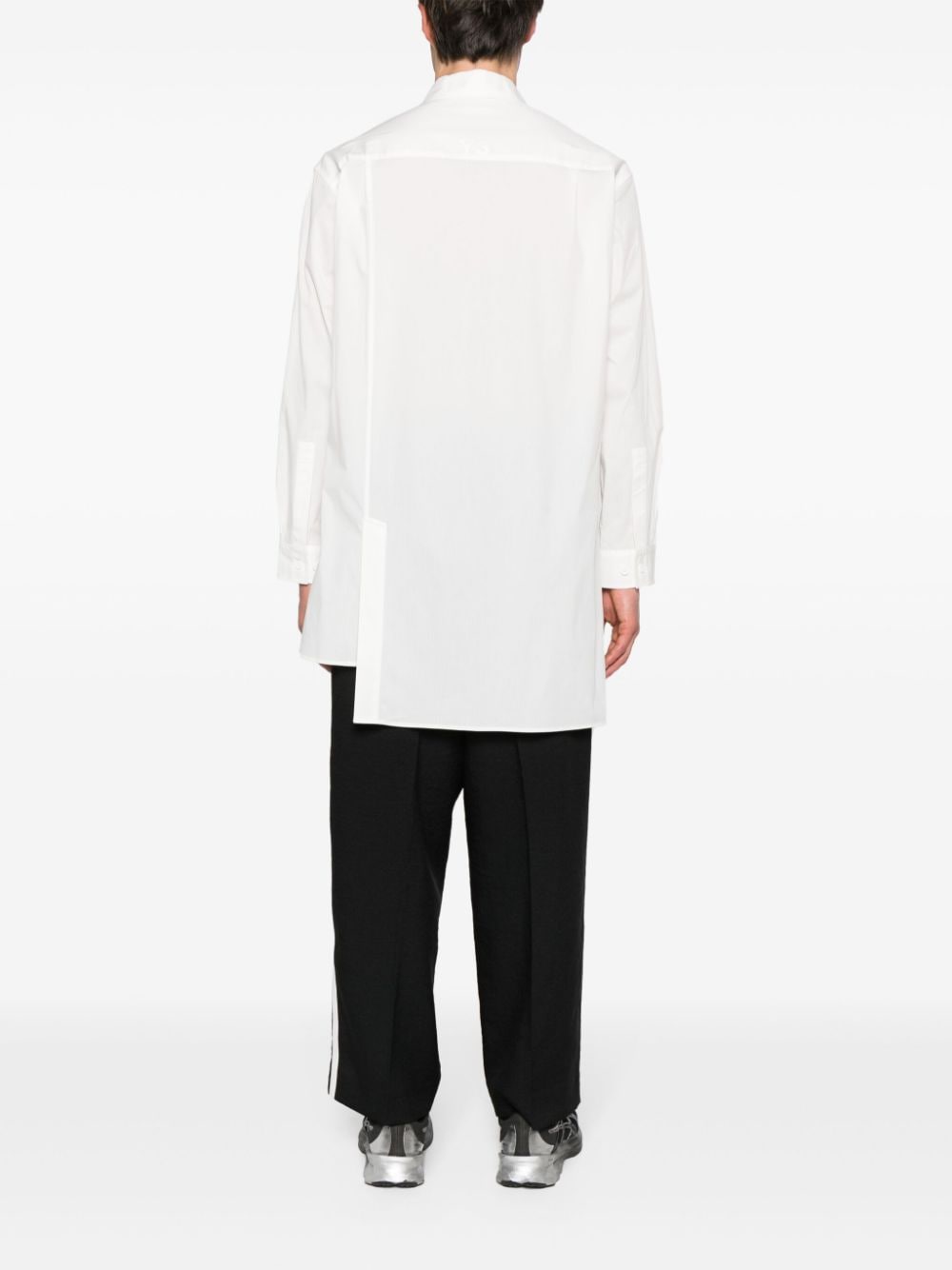 Shop Y-3 Layered Poplin Shirt In White